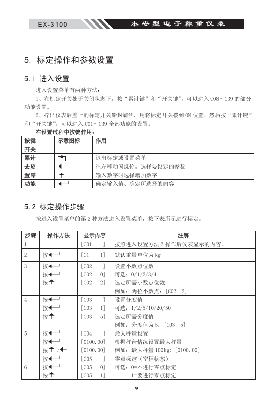 EX-3100本安型稱重電子儀表參數(shù)設(shè)置_11