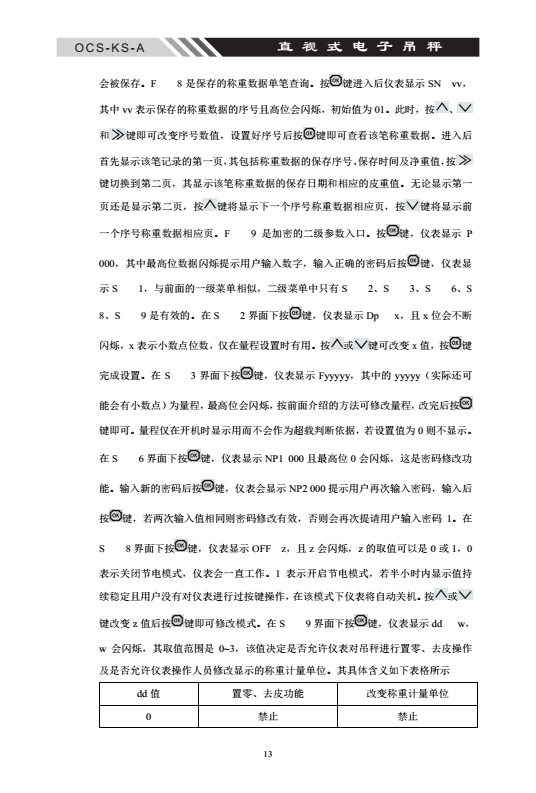 OCS-KS-A直視電子吊秤說(shuō)明書內(nèi)頁(yè)_13