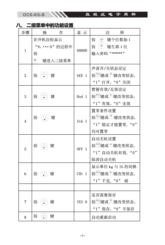OCS-KS-B直視式電子吊秤二級菜單設(shè)置_07