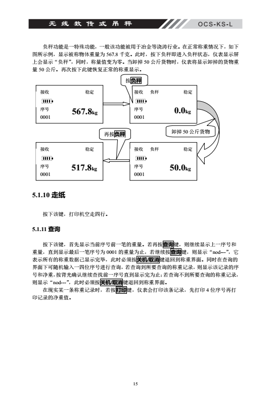 OCS-KS-L無線吊秤產(chǎn)品負(fù)秤功能說明_14