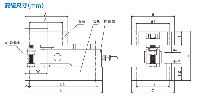 亞津LP7211剪切梁靜載稱(chēng)重模塊安裝尺寸 亞津LP7211剪切梁靜載稱(chēng)重模塊安裝尺寸